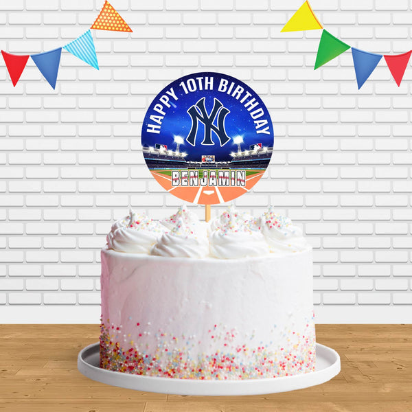 New York Yankees Cake Topper Centerpiece Birthday Party Decorations