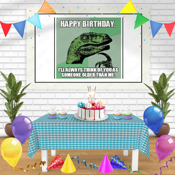 Philosoraptor Meme Bn Birthday Banner Personalized Party Backdrop Decoration