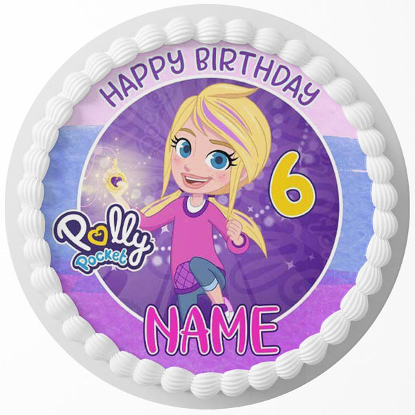 Polly Pocket Edible Cake Toppers Round