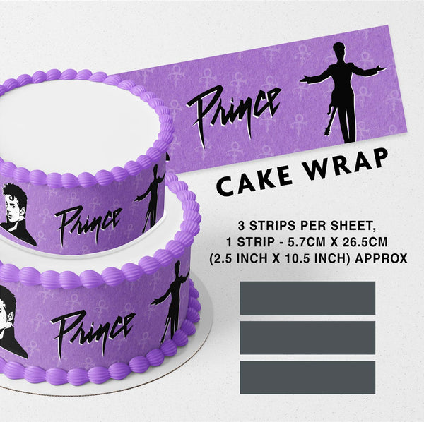 Prince Rogers Nelson Strips Edible Cake Toppers Cake Wraps