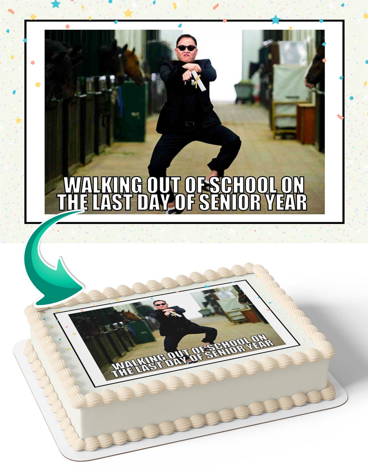 Adornos Comestibles Para Tartas Con El Meme De La Graduaci n De Psy adornos-comestibles-para-tartas-con-el-meme-de-la-graduaci-n-de-psy