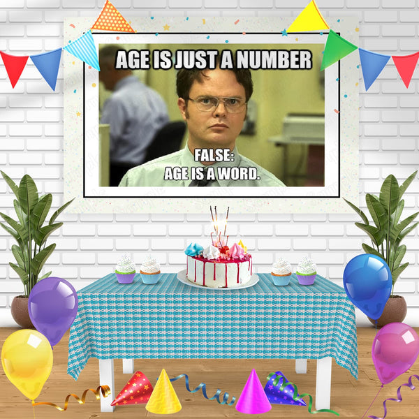 Rainn Wilson The Office Meme M2 Bn Birthday Banner Personalized Party Backdrop Decoration