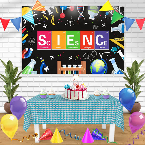 Science Sciencist Laboratory Bn Birthday Banner Personalized Party Backdrop Decoration