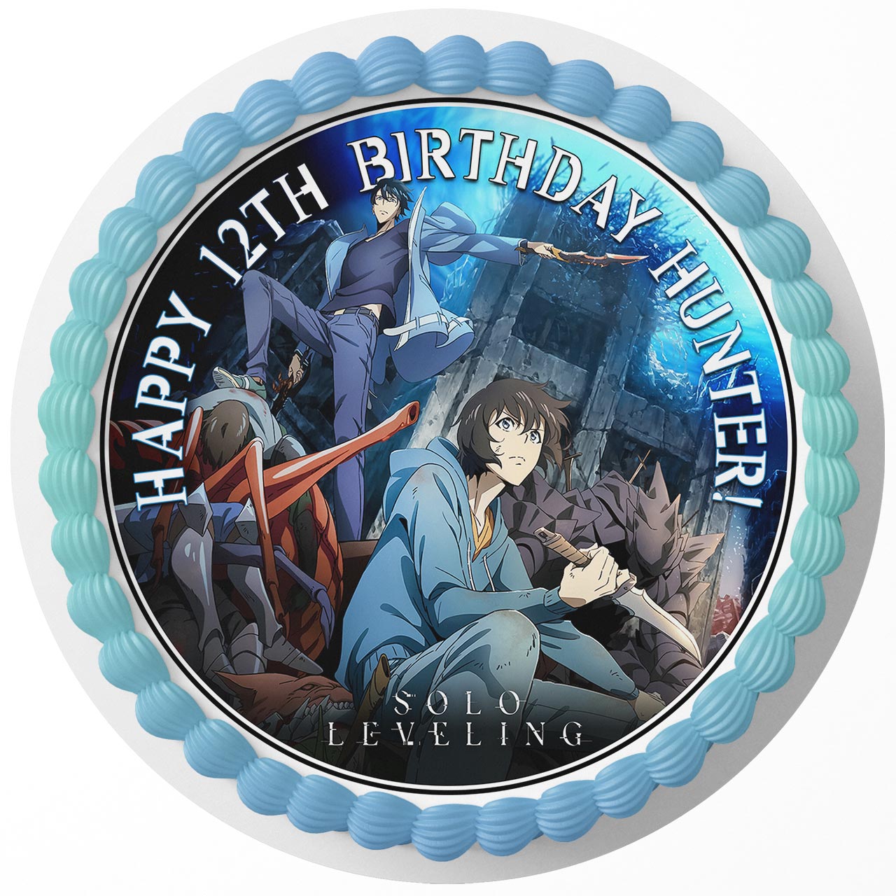 Solo Leveling Sung Jinwoo Only I Level Up Anime Rd Edible Cake Toppers ...