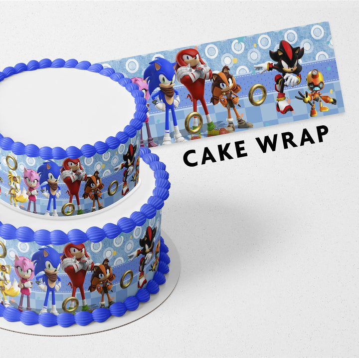 Sonic The Hedhehog Team Shadow Strips Edible Cake Toppers Cake Wraps