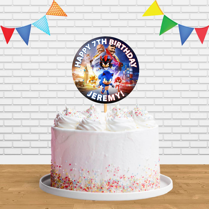 Sonic the Hedgehog 3 Movie 2024 Cake Topper Centerpiece Birthday Party Decorations