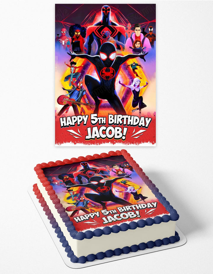 Spider Man Across the Spider Verse Pt Edible Cake Toppers