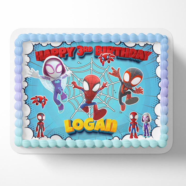 Spidey Spiderman Super Hero Boys Girls Edible Cake Toppers