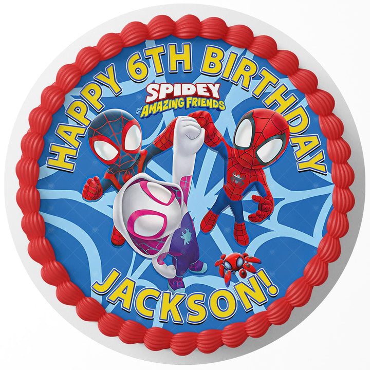 Spidey and His Amazing Friends TPG Rd Edible Cake Toppers Round