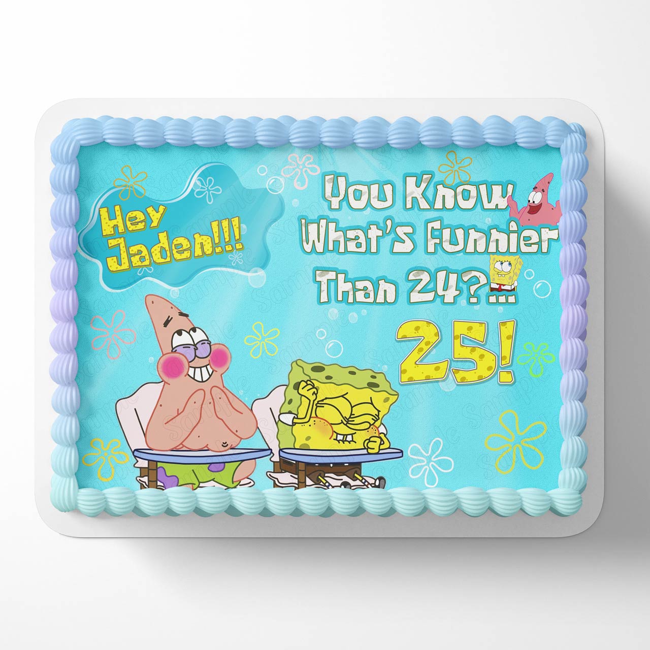 SpongeBob Whats Funnier Than 24 25 Patrick Edible Cake Toppers ...