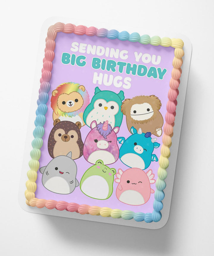 Squishmallow Stuffed Animals Pt Edible Cake Toppers