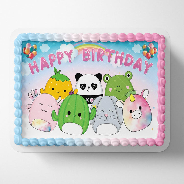 Squishmallow Stuffed Animals RBT Edible Cake Toppers