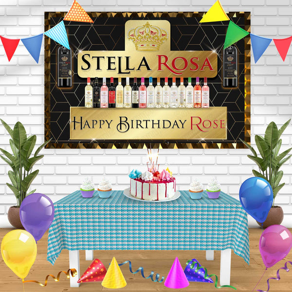 Stella Rosa Wine Bn Birthday Banner Personalized Party Backdrop Decoration