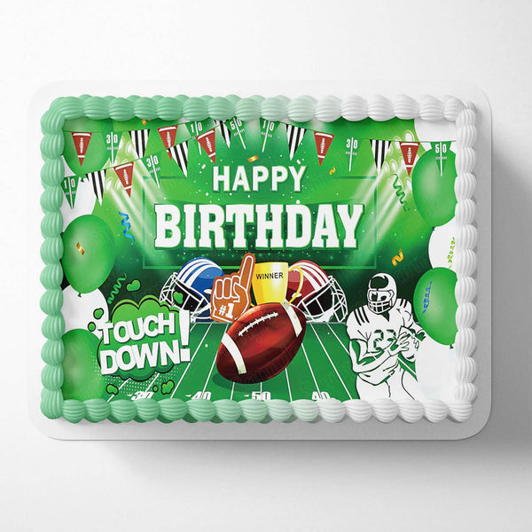 Super Football Bowl Game Sports GFF Edible Cake Toppers