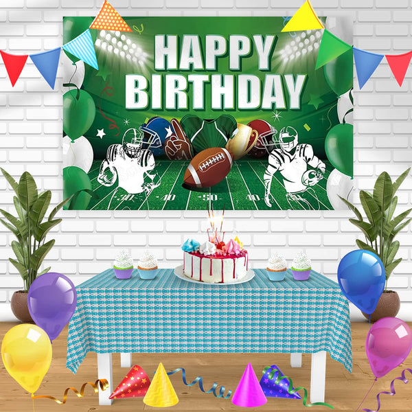 Superbowl Football Game NFL Bn Birthday Banner Personalized Party Backdrop Decoration