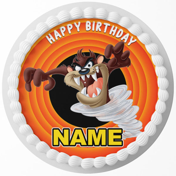 Tasmanian Devil Edible Cake Toppers Round