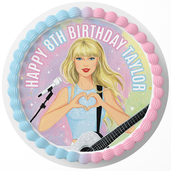 Taylor Swift A Little Golden Book Biography Rd Edible Cake Toppers Round