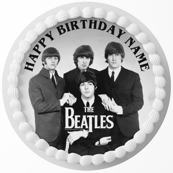 The Beatles Edible Cake Toppers Round