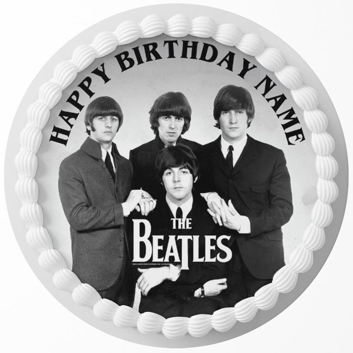 The Beatles Edible Cake Toppers Round