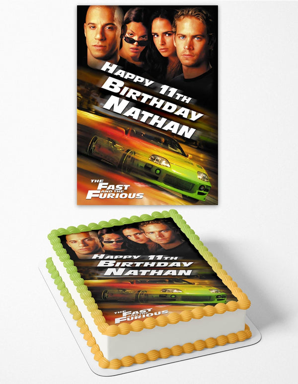 The Fast and the Furious 2001 Edible Cake Toppers