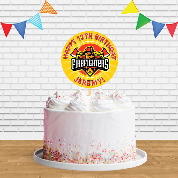 The Firefighters  Cake Topper Centerpiece Birthday Party Decorations