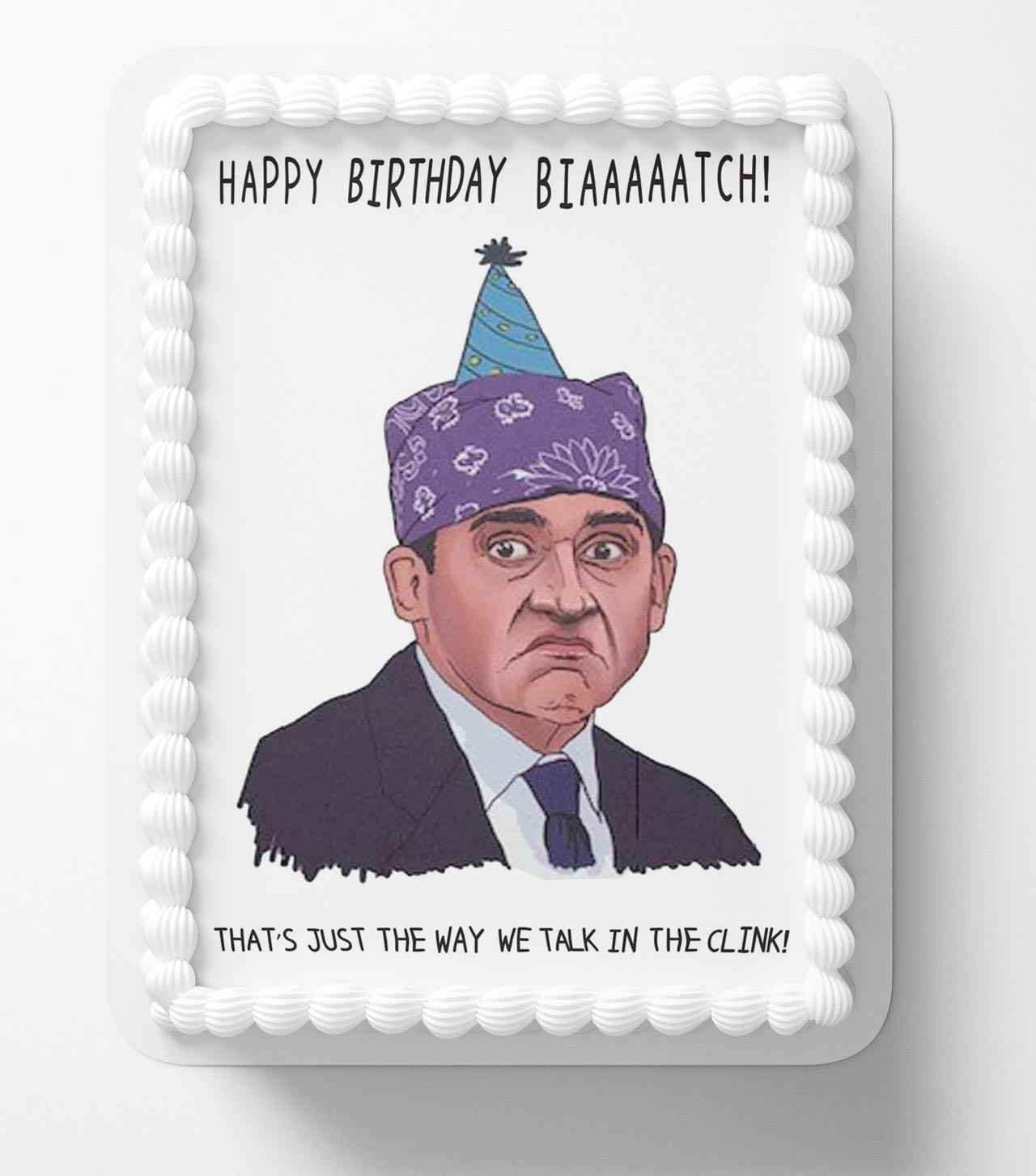 The Office Meme Funny Biaaaatch Edible Cake Toppers – Edible Cake ...