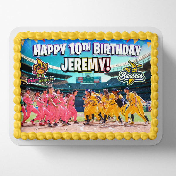 The Savannah Bananas Vs The Party Animals Edible Cake Toppers