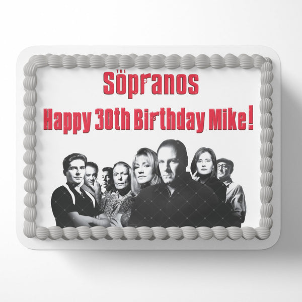 The Sopranos Edible Image Cake Topper Personalized Birthday Sheet Decoration Custom Party Frosting Transfer Fondant