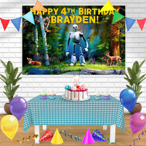 The Wild Robot Rozzum Unit 7134 Birthday Banner Personalized Party Backdrop Decoration