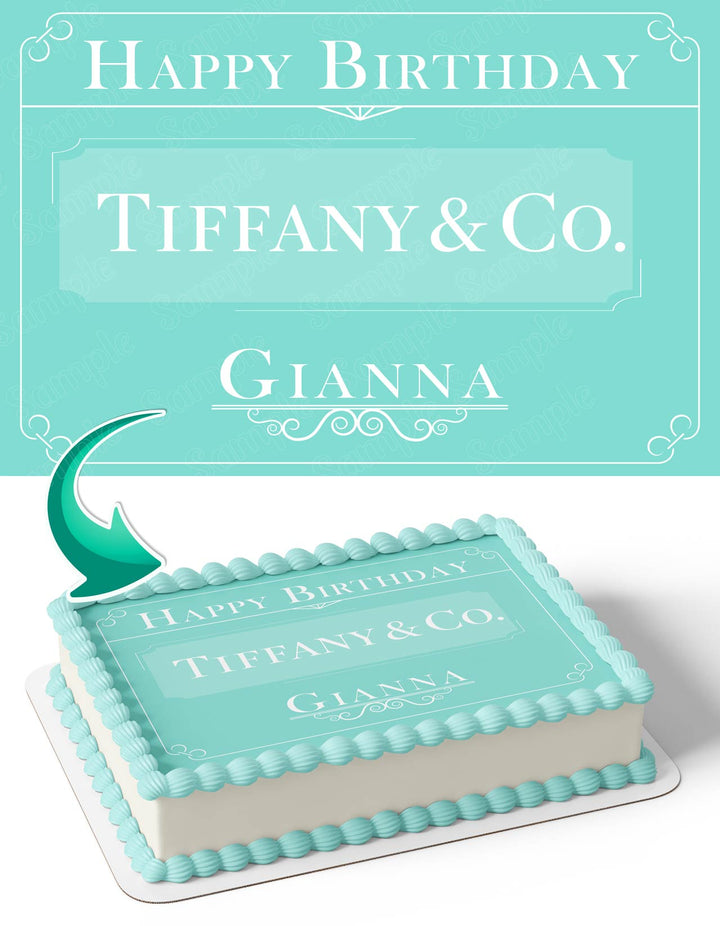 Tiffany and Co Edible Cake Toppers