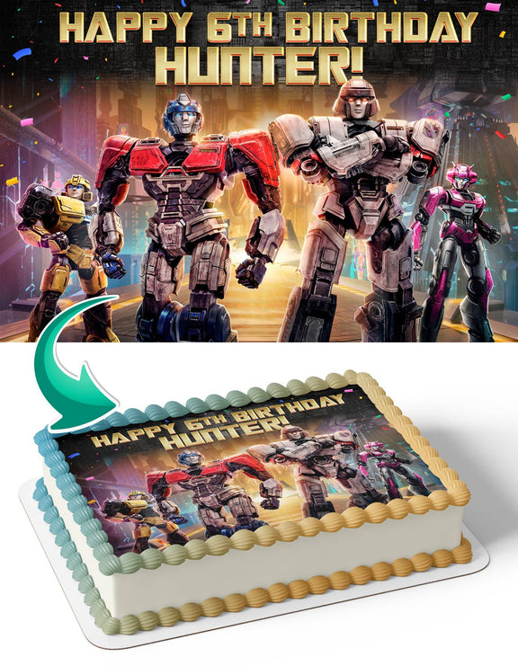 Transformers One Orion Pax Megatron Edible Cake Toppers – Ediblecaketopper