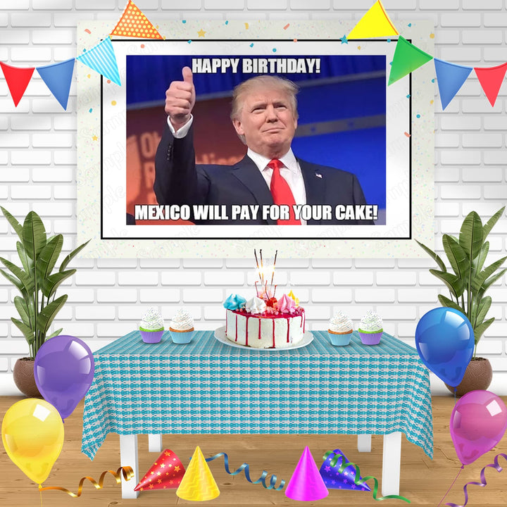 Trump Meme M4 Bn Birthday Banner Personalized Party Backdrop Decoration