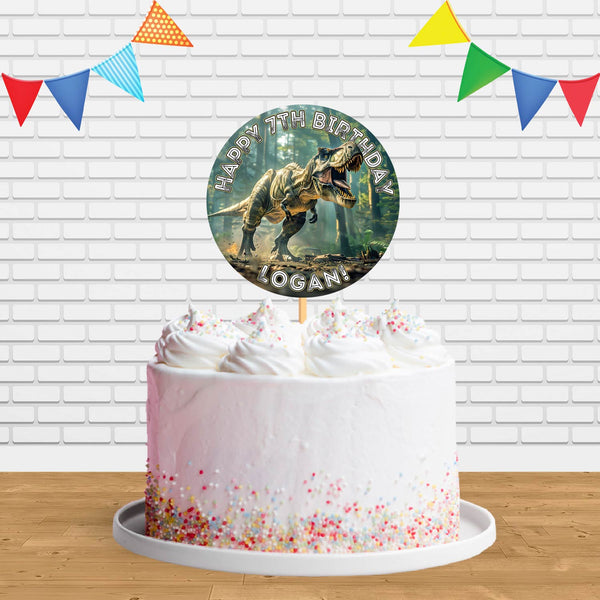 Tyrannosaurus TRex Dinosaur Prehistoric Planet Cake Topper Centerpiece Birthday Party Decorations