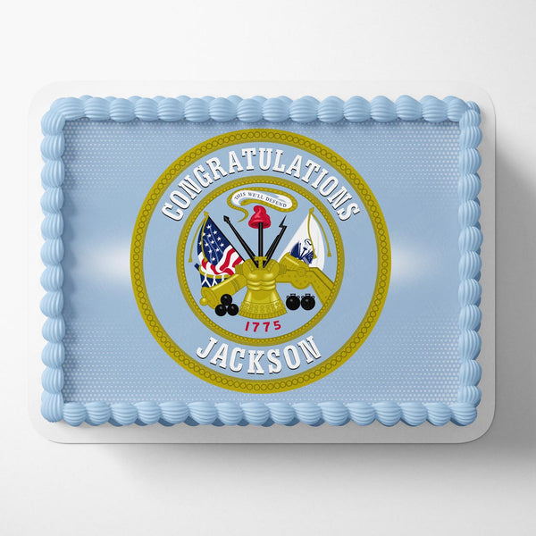 US Department of the Army DA Seal Rec Edible Cake Toppers