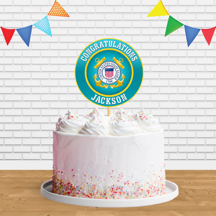 United States Coast Guard USCG Seal Ct Cake Topper Centerpiece Birthday Party Decorations