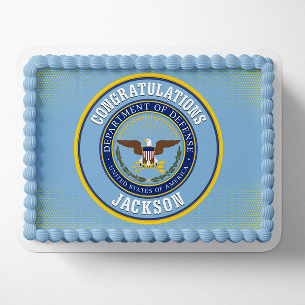 United States Department of Defense DOD Seal Rec Edible Cake Toppers
