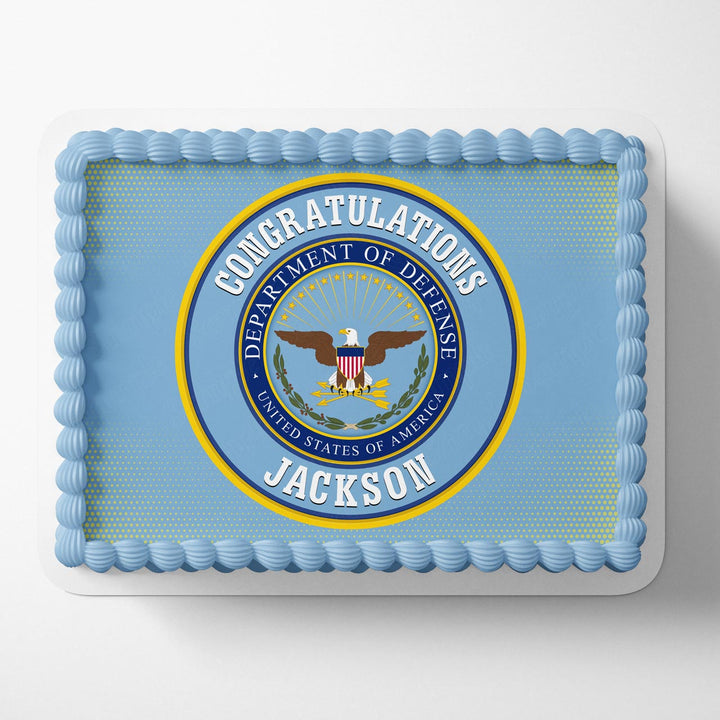 United States Department of Defense DOD Seal Rec Edible Cake Toppers