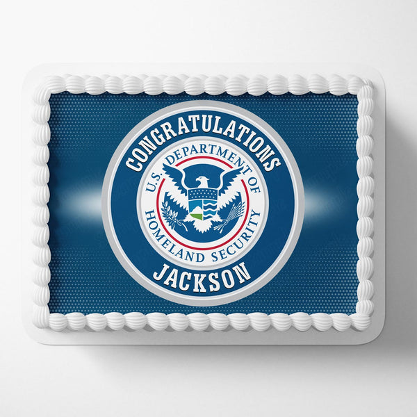 United States Department of Homeland Security DHS Rec Edible Cake Toppers