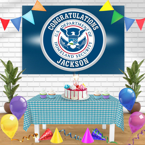 United States Department of Homeland Security DHS Rec Bn Birthday Banner Personalized Party Backdrop Decoration
