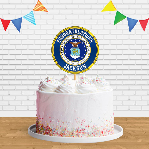 United States Department of the Air Force DAF Seal Ct Cake Topper Centerpiece Birthday Party Decorations