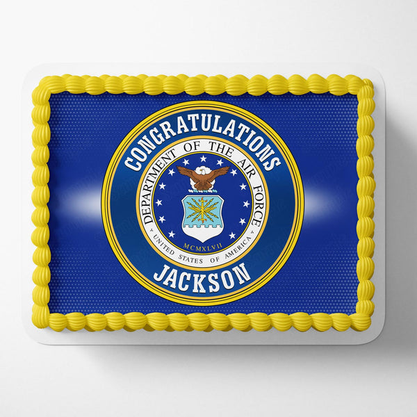 United States Department of the Air Force DAF Seal Rec Edible Cake Toppers