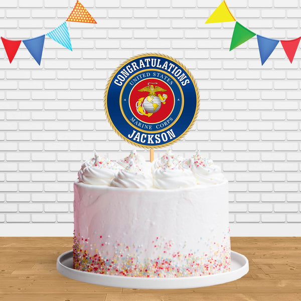 United States Marine Corps USMC Seal Ct Cake Topper Centerpiece Birthday Party Decorations