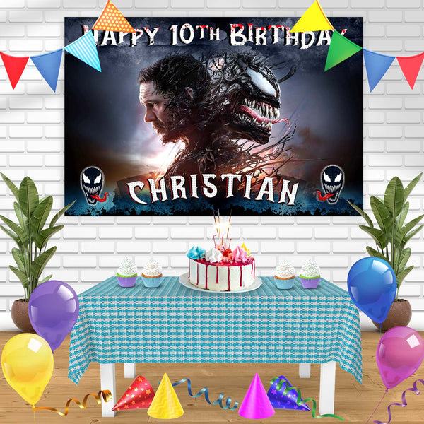 Venom The Last Dance 2024 Bn Birthday Banner Personalized Party Backdrop Decoration