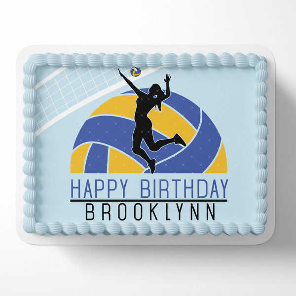 Volleyball Girl Sport Edible Cake Toppers