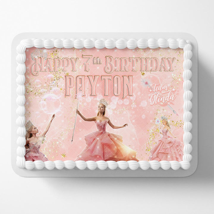 Wicked Movie Princess Glinda Inspired Edible Cake Toppers