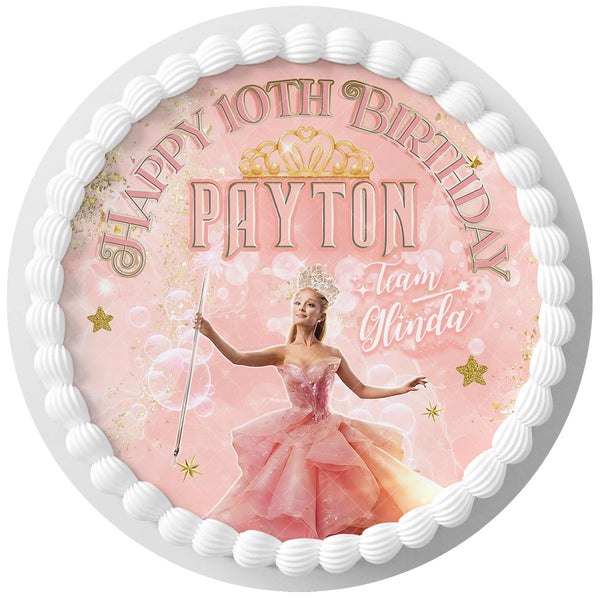 Wicked Movie Princess Glinda rd Inspired Edible Cake Toppers Round