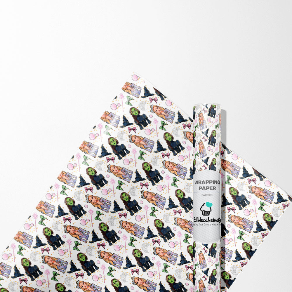 Wicked Rapping Paper Wicked 2025 Gift Wrapping Paper 58x23 Inches Roll – Ediblecaketopper