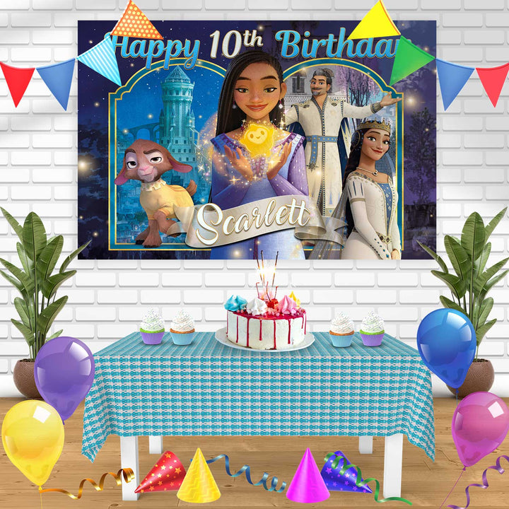 Wish Disney 2023 Bn Birthday Banner Personalized Party Backdrop Decoration