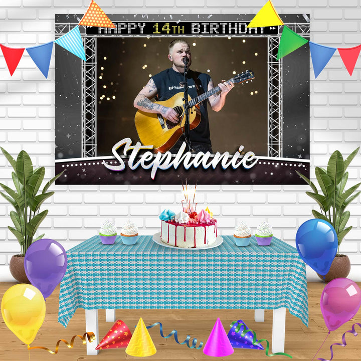 Zack Bryan Country Music Singer Birthday Banner Personalized Party Backdrop Decoration