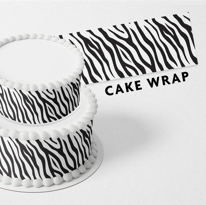 Zebra Strips Edible Cake Toppers Cake Wraps